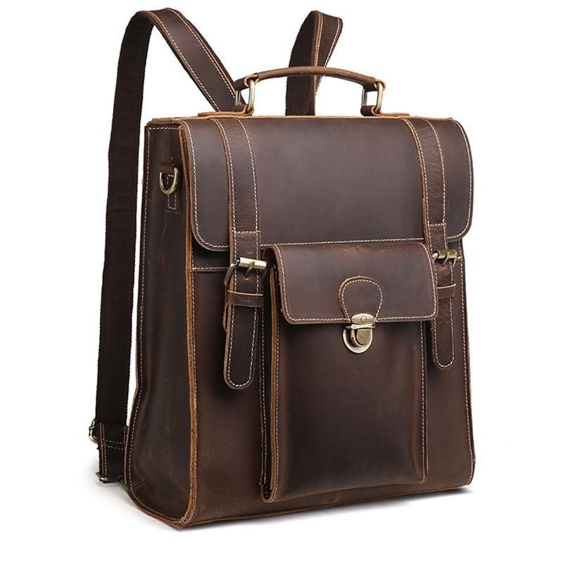 Backpack 100% Genuine Leather Daypack Knapsack Men Shoulder Laptop Book Bags Vintage Travel Male Rucksack, Coffee
Backpack 100% Genuine Leather Daypack Knapsack Men Shoulder Laptop Book Bags Vintage Travel Male Rucksack, Coffee
