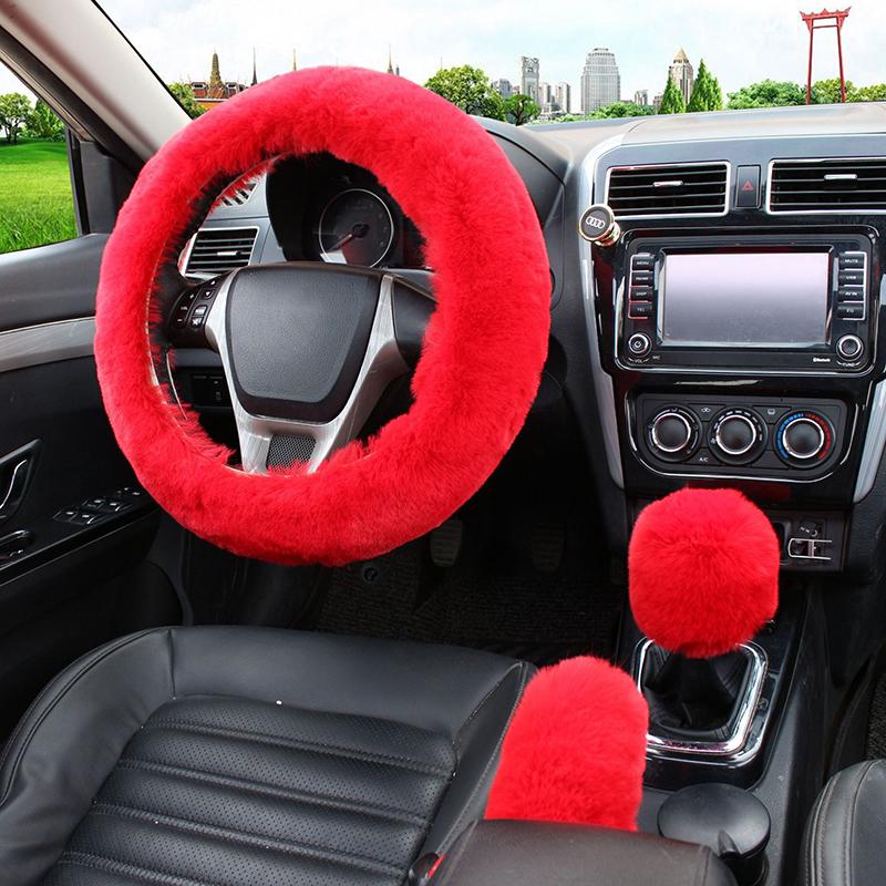 Steering Wheel Covers Artificial Car Cover Warm Winter Handbrake Shift Three-piece Set Heating 38cm
Steering Wheel Covers Artificial Car Cover Warm Winter Handbrake Shift Three-piece Set Heating 38cm
