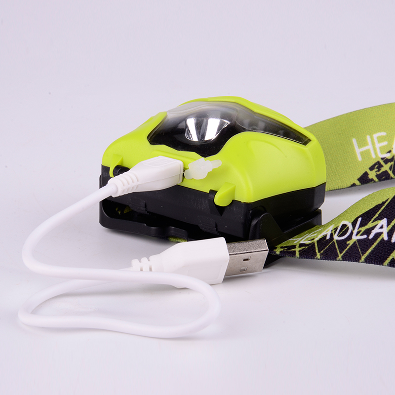 Emergency Head Lamp LED Headlamp High Power Multifunctional Camping Head Light Torch USB Rechargeable Red And UV Inspection Warning