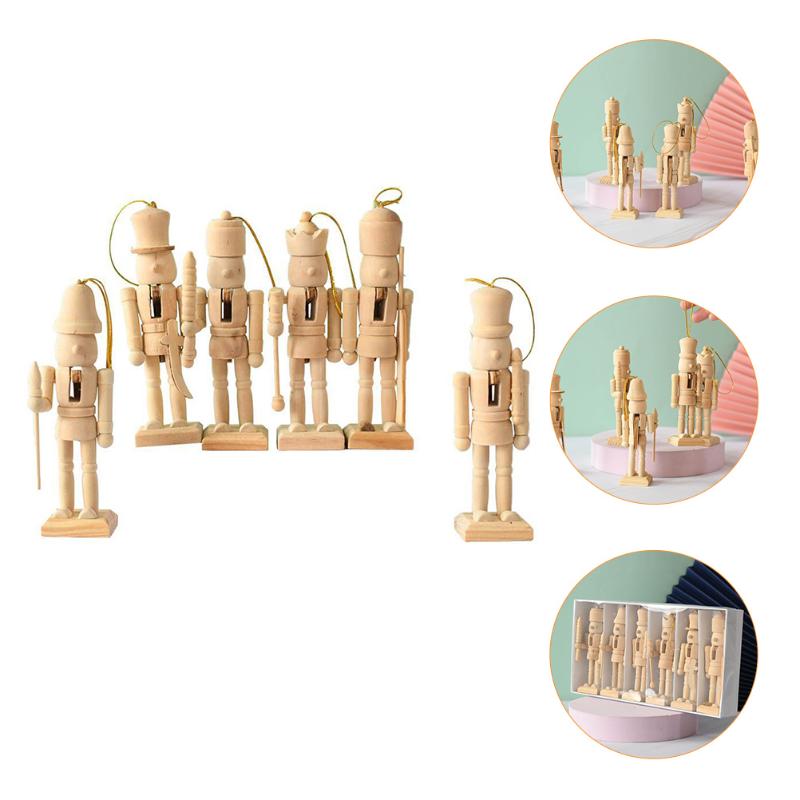 Christmas Decorations 6pcs Vivid DIY Nutcracker Puppet White Embryo Soldier Shaped Ornaments
Christmas Decorations 6pcs Vivid DIY Nutcracker Puppet White Embryo Soldier Shaped Ornaments