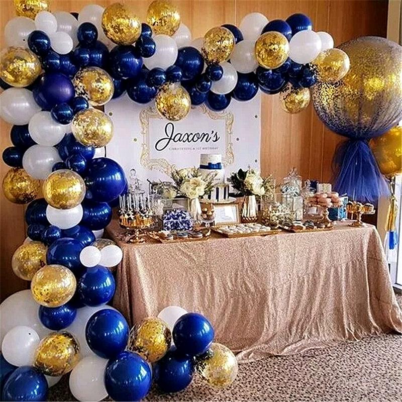 Party Decoration 101pcs/set Luminous Navy Blue White Latex Balloon Gold Confetti Arch Wedding Birthday Garlan
Party Decoration 101pcs/set Luminous Navy Blue White Latex Balloon Gold Confetti Arch Wedding Birthday Garlan
