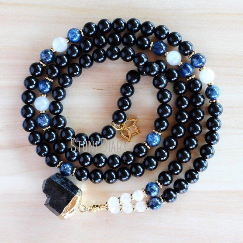 Pendant Necklaces MN36784 Black Tourmaline Selenite 108 Mala Necklace Kyanite Yoga Jewelry Meditation Beads
Pendant Necklaces MN36784 Black Tourmaline Selenite 108 Mala Necklace Kyanite Yoga Jewelry Meditation Beads