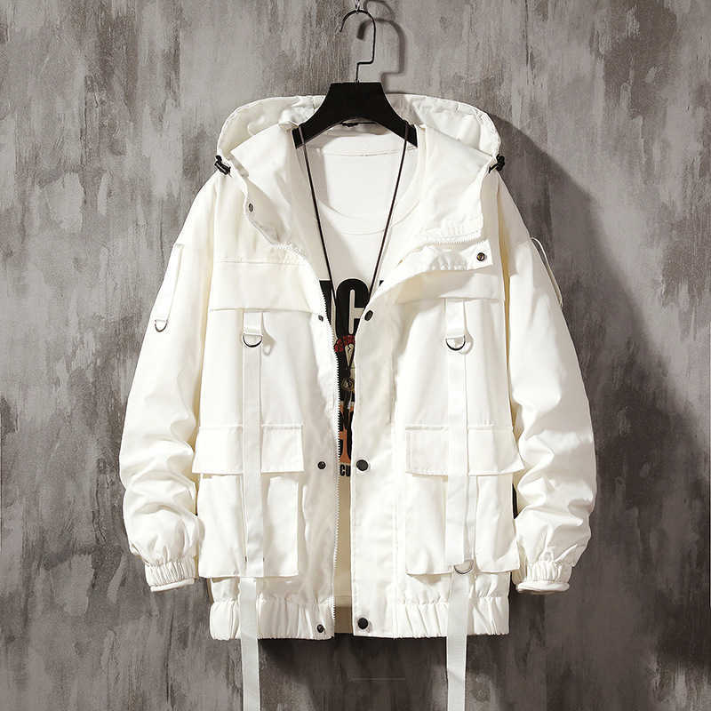 Prowow 2021 Spring Autumn New Men Fashion Men's Overalls Jacket Ribbons Pocket Coat Loose Hip Hop Streetwear Wind Jacket -3XL X0621, White
Prowow 2021 Spring Autumn New Men Fashion Men's Overalls Jacket Ribbons Pocket Coat Loose Hip Hop Streetwear Wind Jacket -3XL X0621, White