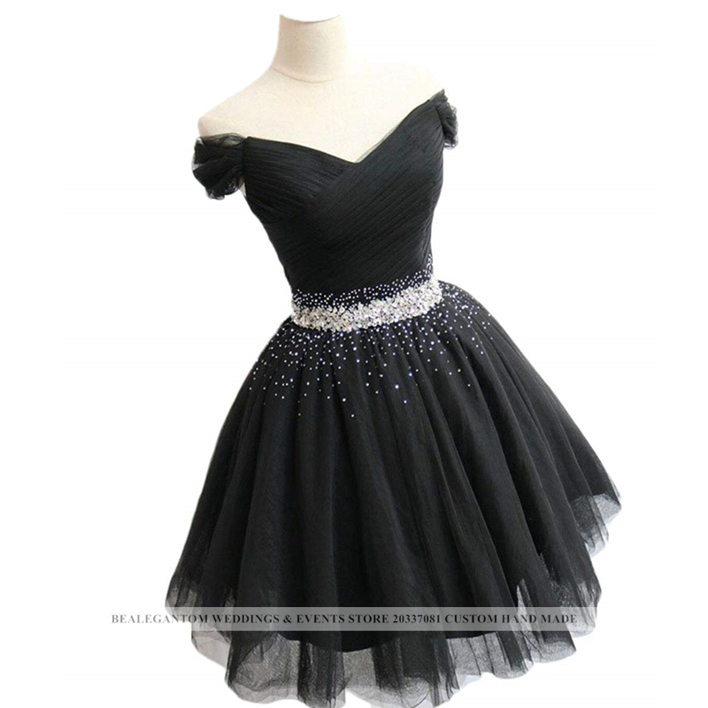 Sweet Sexy Sweetheart Crystal Ball Gown Mini Homecoming Dress With Lace-Up Tulle Plus Size Graduation Cocktail Prom Party Gown BH14
