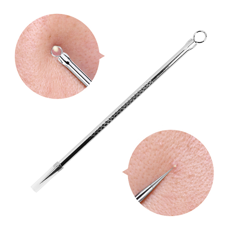 Blackhead Comedone Acne Pimple Blemish Extractor Remover Stainless Needles Remove Tools Face Skin Care Pore Cleaner Agujas Para Quitar Puntos Negros W