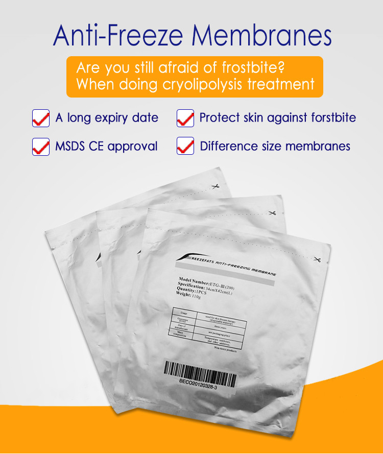 High quality Antifreezing Membranes For Slimming Machine Cryotherapy Treatment Anti Freeze Membrane Cryolipolysis Mambranes Cryo Pads
High quality Antifreezing Membranes For Slimming Machine Cryotherapy Treatment Anti Freeze Membrane Cryolipolysis Mambranes Cryo Pads