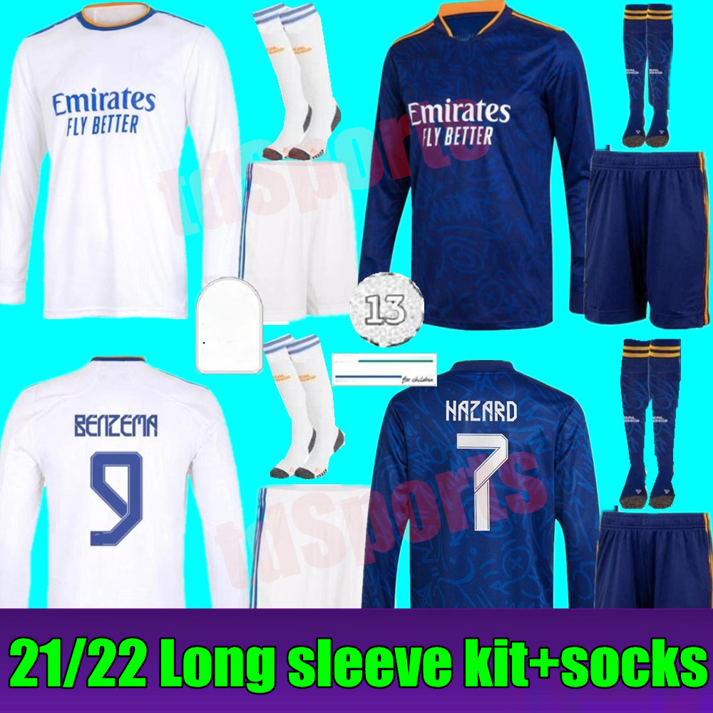 Long sleeve 2021 2022 REAL MADRID soccer jerseys adult kits 21 22 home away ALABA HAZARD SERGIO RAMOS BENZEMA ASENSIO MODRIC MARCELO camiset, Black
Long sleeve 2021 2022 REAL MADRID soccer jerseys adult kits 21 22 home away ALABA HAZARD SERGIO RAMOS BENZEMA ASENSIO MODRIC MARCELO camiset, Black