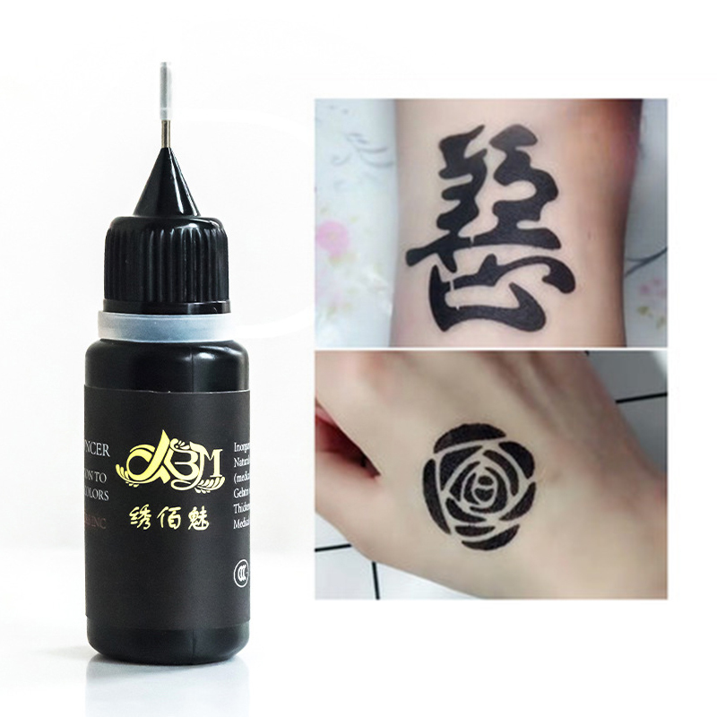 10ml de tatouage de jus durable Cafe-cabilier DIY TATOUAGE GEL TOUBLE 6 couleurs non fondue facile à porter maquillage Comité TSLM2