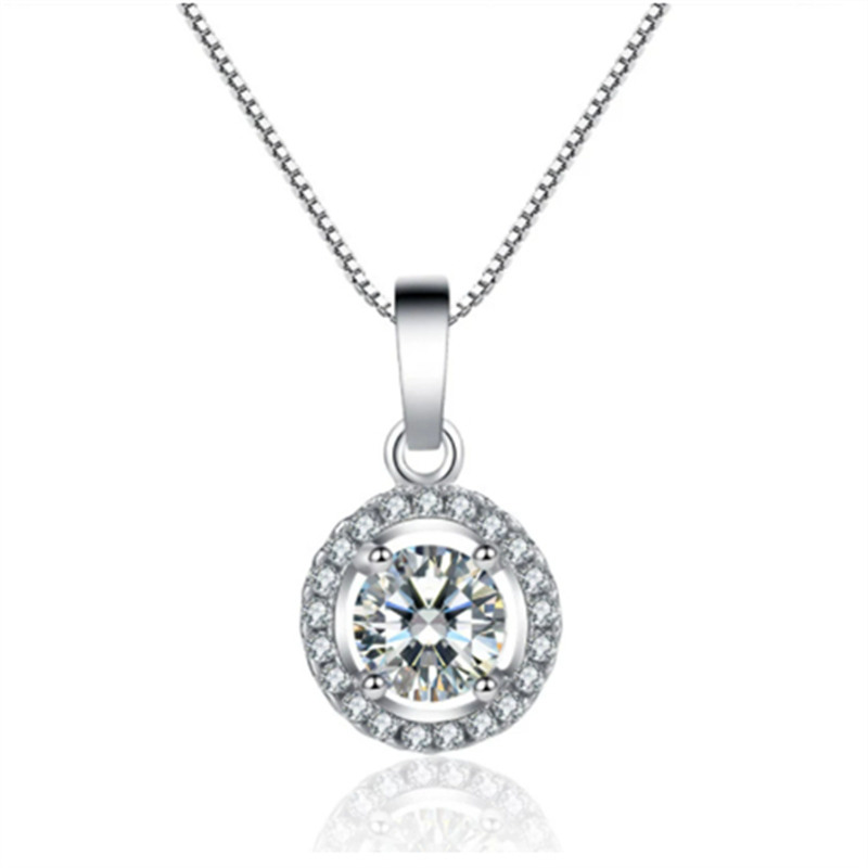 Trendy Diamond Jewelry set Real 925 Sterling Silver Party Wedding Rings Earrings Necklace For Women Bridal moissanite Jewelry