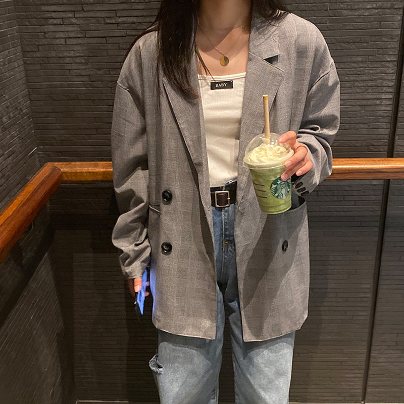 2021 autumn korean style long sleeve vintage plaid blazer womens jacket and coats casual outwear blazer womens (F4088), Black;brown
2021 autumn korean style long sleeve vintage plaid blazer womens jacket and coats casual outwear blazer womens (F4088), Black;brown