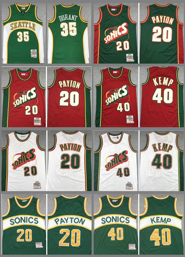 Men S-6XL basketball Jersey 35 Durant 11 Schrempf 20 Payton 34 Allen 40 Kemp M&N Hardwoods Classics retro Jerseys, Black;red
Men S-6XL basketball Jersey 35 Durant 11 Schrempf 20 Payton 34 Allen 40 Kemp M&N Hardwoods Classics retro Jerseys, Black;red
