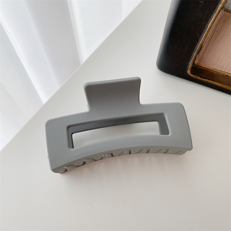 Yamog Length 85 CM Frosted Square Hair Clamps Korean Women Hollow Out Arc Scrunchies Hair Claw Clips Female Plastic Middle Size P