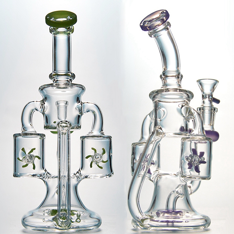 In Stock Hookahs Unique Glass Bongs Double Recycler Bong Propeller Spinning Perc Oil Dab Rigs Green Purple 14mm Water Pipes With Heady Bowl
In Stock Hookahs Unique Glass Bongs Double Recycler Bong Propeller Spinning Perc Oil Dab Rigs Green Purple 14mm Water Pipes With Heady Bowl