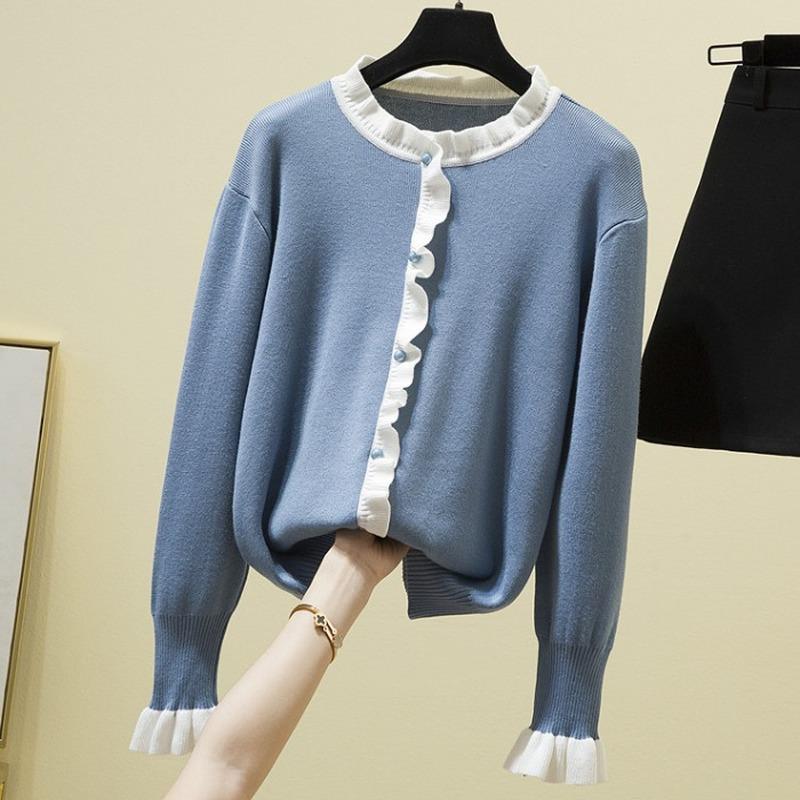 Women's Sweaters Ruffles Solid Knitted Women Sweater Pullovers Autumn Design O-Neck Slim Long-Sleeved Elegant Female Pulls Outwear Tops, White;black
Women's Sweaters Ruffles Solid Knitted Women Sweater Pullovers Autumn Design O-Neck Slim Long-Sleeved Elegant Female Pulls Outwear Tops, White;black