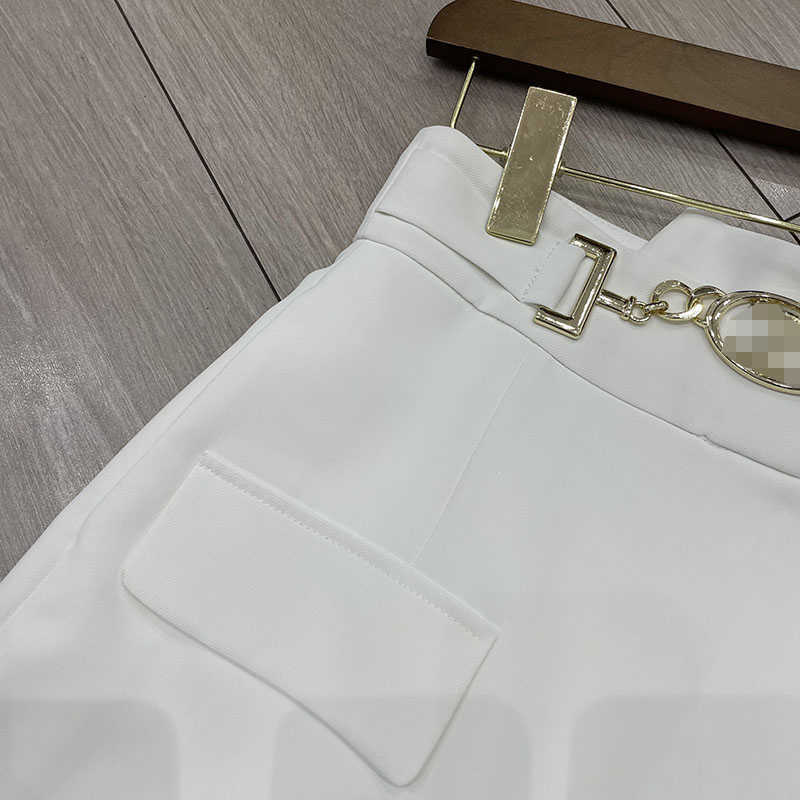 Casual Dot Short For Women High Waist Patchwork Metal Buckle Elegant Loose Shorts Female Clothes Summer Fashion Stylish 210531