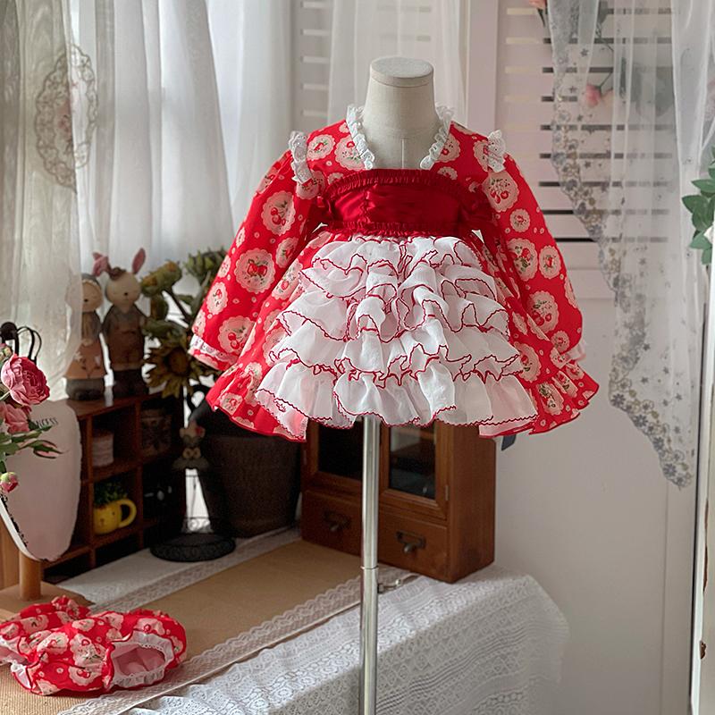 Girl's Dresses Children Spanish Baby Girl Lolita Princess Ball Gown Infant Christmas Birthday Year Dress Up Toddler Spain Vestidos, Red;yellow
Girl's Dresses Children Spanish Baby Girl Lolita Princess Ball Gown Infant Christmas Birthday Year Dress Up Toddler Spain Vestidos, Red;yellow
