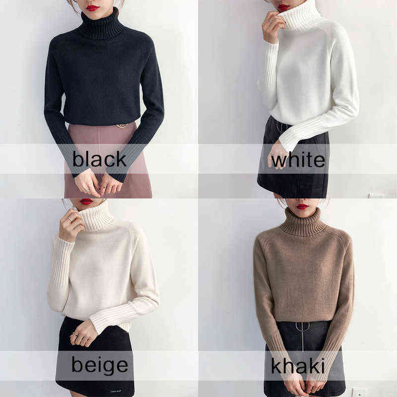 SURMIITRO Cashmere Knitted Sweater Women Autumn Winter Korean Turtleneck Long Sleeve Pullover Female Jumper Green Knitwear 211123