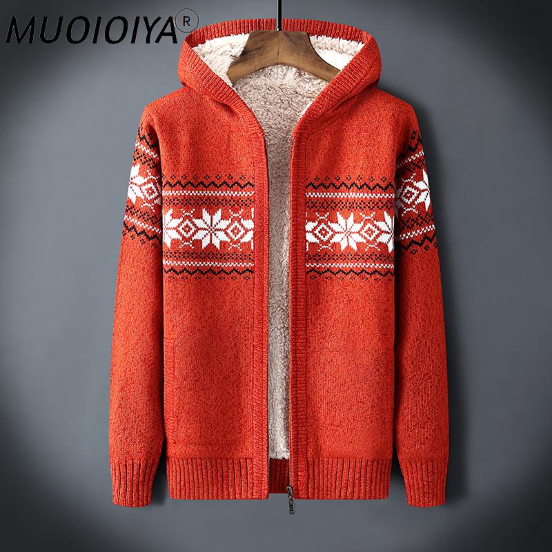 Men's Sweaters Knitted Cardigan Winter Sweater Men Hooded Plus Velvet Thick Warm Christmas Man Jacquard Jacket, White;black
Men's Sweaters Knitted Cardigan Winter Sweater Men Hooded Plus Velvet Thick Warm Christmas Man Jacquard Jacket, White;black