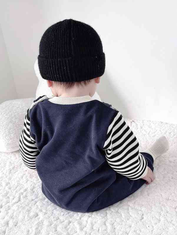 Peninsula Baby Striped & Cartoon Patched Jumpsuit SHE