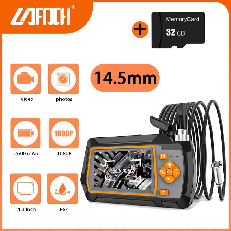 14.5mm Auto Focus Endoscope Waterproof 10m Cable Inspection Camera With 4.3'' Screen Borescope For Pipe Fix, Drain Checking IP Cameras
14.5mm Auto Focus Endoscope Waterproof 10m Cable Inspection Camera With 4.3'' Screen Borescope For Pipe Fix, Drain Checking IP Cameras