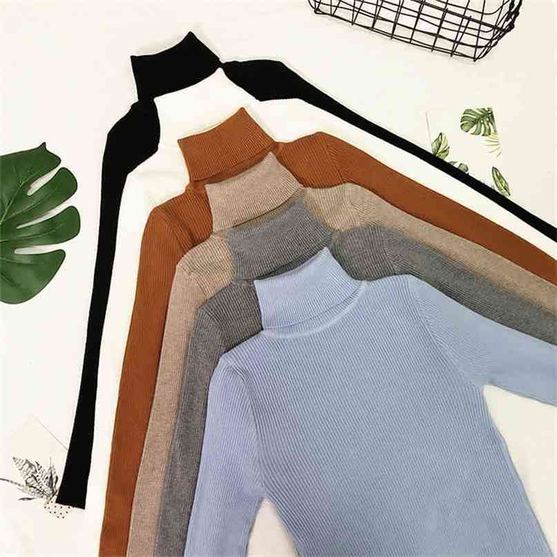Womens Sweaters Winter Tops Turtleneck Women Thin Pullover Jumper Knitted Pull Femme Hiver Truien Dames 210908