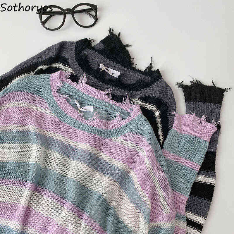 Striped Pullovers Women Design Retro O-neck Korean Style Fur-lined Loose Sexy Woman Sweaters All-match Outwear Chic Tops Leisure Y1110, Purple
Striped Pullovers Women Design Retro O-neck Korean Style Fur-lined Loose Sexy Woman Sweaters All-match Outwear Chic Tops Leisure Y1110, Purple