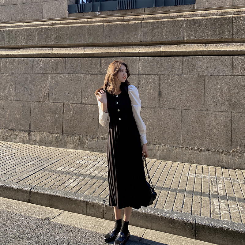 Casual Dresses One-Piece Woman Pleated Dress Korean Long Sleeve Knitted Sweater 2021 Women Spring Autumn KniDress Lady, Photo color
Casual Dresses One-Piece Woman Pleated Dress Korean Long Sleeve Knitted Sweater 2021 Women Spring Autumn KniDress Lady, Photo color