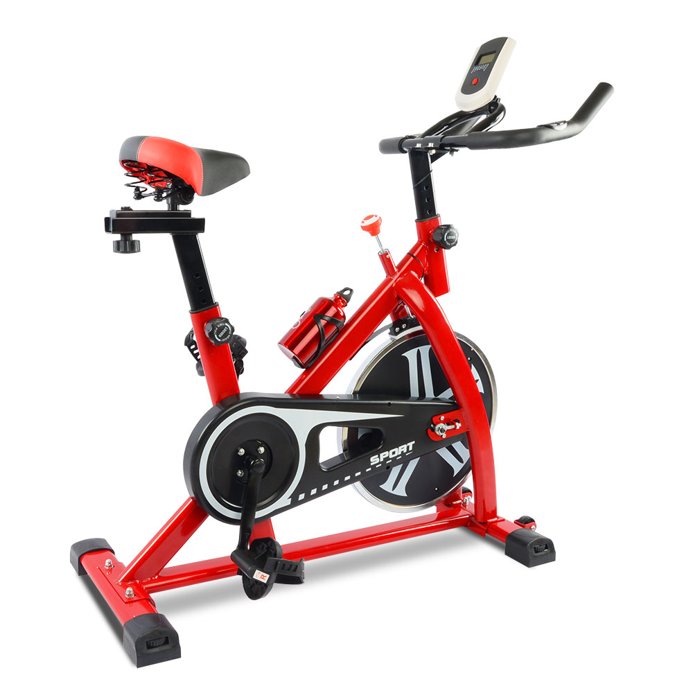 USA Stock Stationary Exercise Bike Fitness Cycling Bicycle Cardio Home Sport Gym Training Red
