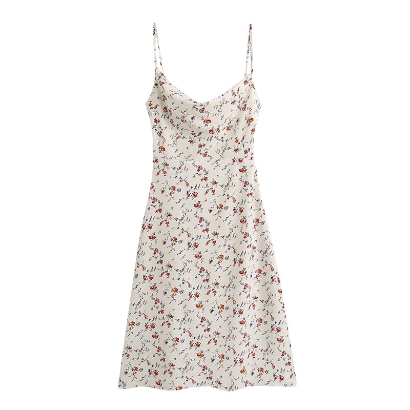 Women Elegant Fashion Floral Print Midi Dress Vintage Backless Side Zipper Spaghetti Strap Dresses Girls Chic Outfits 210520, As picture
Women Elegant Fashion Floral Print Midi Dress Vintage Backless Side Zipper Spaghetti Strap Dresses Girls Chic Outfits 210520, As picture