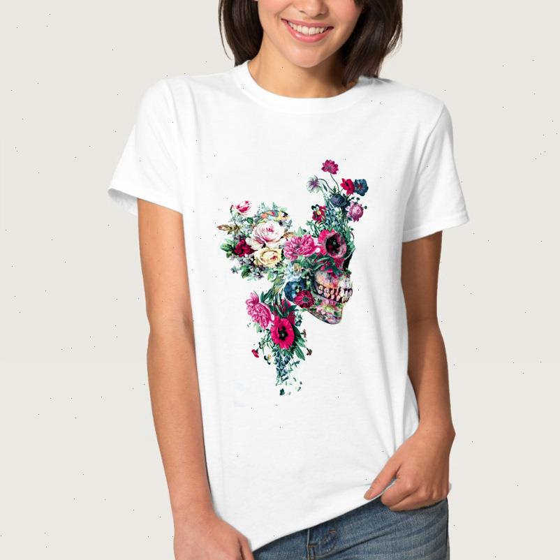 flower womens t shirt skull print women short sleeve o neck tshirt summer ladies tee clothes camisetas mujer, White
flower womens t shirt skull print women short sleeve o neck tshirt summer ladies tee clothes camisetas mujer, White
