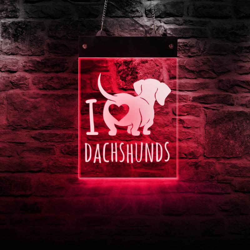 Dachshund LED Wall Lighted Sign Multi Color Changing Hanging Acrylic Board Sausage Dog Wiener-Dog Novelty Lighting Home Decor Lamp
Dachshund LED Wall Lighted Sign Multi Color Changing Hanging Acrylic Board Sausage Dog Wiener-Dog Novelty Lighting Home Decor Lamp