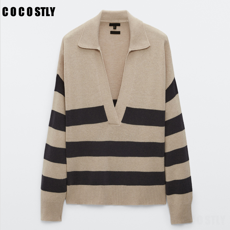 Za 2022 Office Lady Striped V Ne Wool Women Sweaters Polo Shirt Long Sleeve Oversized Casual Wool Pullovers Female Sweaters, Picture color
Za 2022 Office Lady Striped V Ne Wool Women Sweaters Polo Shirt Long Sleeve Oversized Casual Wool Pullovers Female Sweaters, Picture color