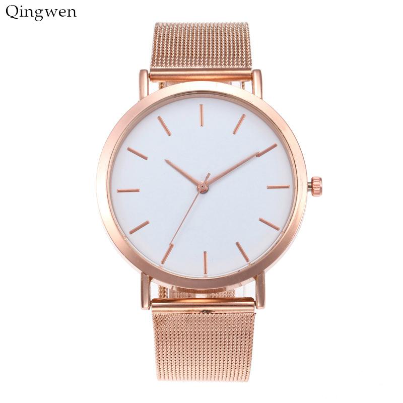Wristwatches Qingwen 2021 Relojes Gold Sliver Mesh Stainless Steel Watches Women Top Casual Clock Ladies Wrist Watch CE0532, Slivery;brown
Wristwatches Qingwen 2021 Relojes Gold Sliver Mesh Stainless Steel Watches Women Top Casual Clock Ladies Wrist Watch CE0532, Slivery;brown