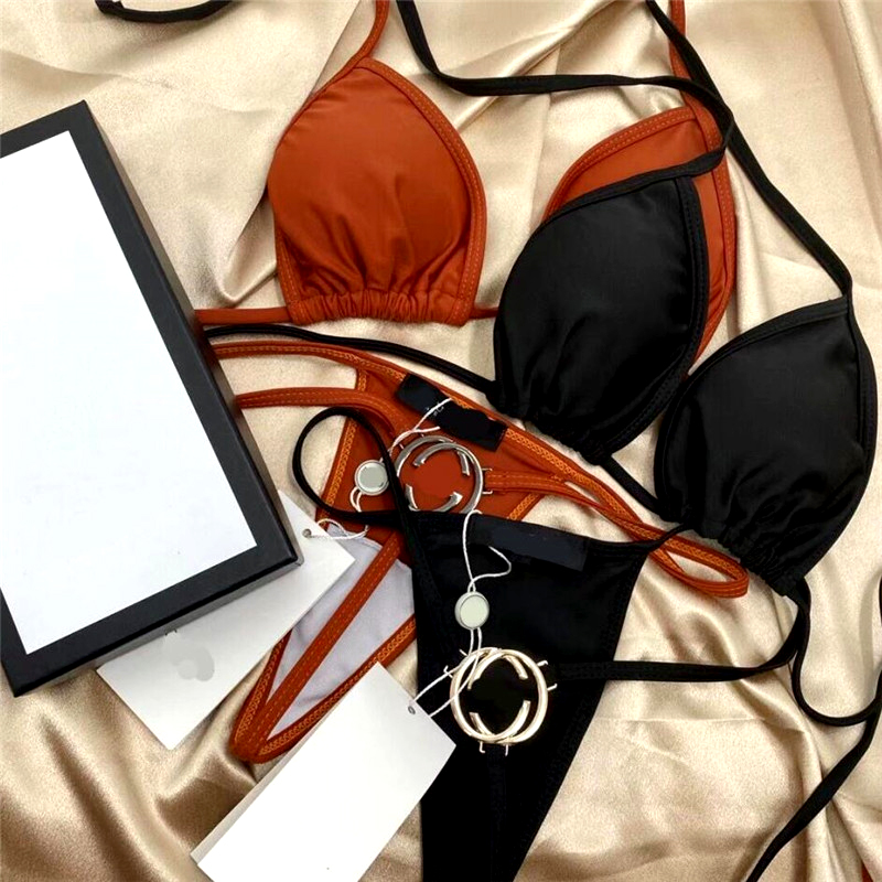 Trendy Metal Chain Bikini Set Solid Color Letter Swimwears Designer Summer Beachwear With Tags For Ladies Gift
Trendy Metal Chain Bikini Set Solid Color Letter Swimwears Designer Summer Beachwear With Tags For Ladies Gift