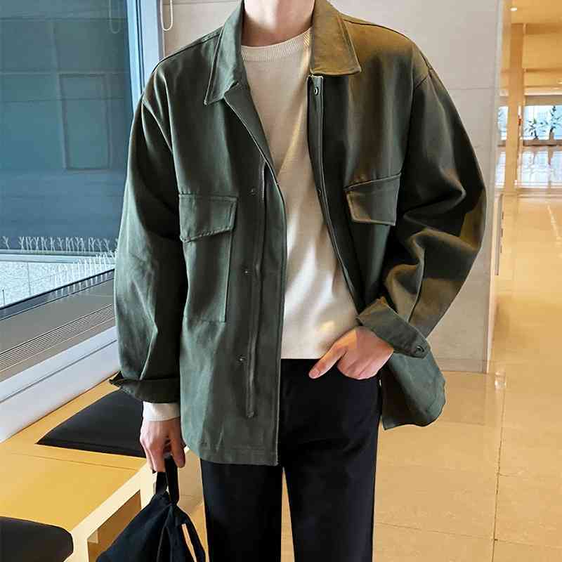 IEFB men's clothing Korean outerwear casual coat spring and spring trend loose work jacket zipper clothes for male 9Y4314 210524