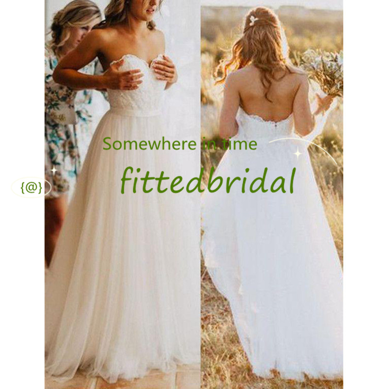 Fanty Strapless Neck Sleeveless Lace Applique Wedding Dress Floor Length Bridal Gowns vestido de noiva curto, White
Fanty Strapless Neck Sleeveless Lace Applique Wedding Dress Floor Length Bridal Gowns vestido de noiva curto, White