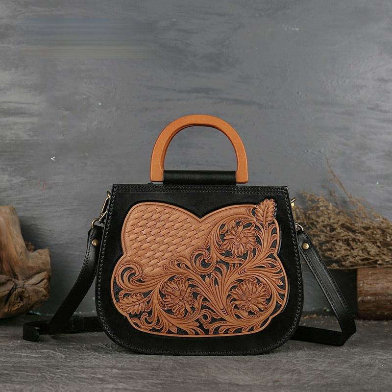 Form Vintage First Layer Cowhide Luxury Handbag 2021 Women Bag Handmade Leather Carved Casual Tote Floral Shoulder Bags
Form Vintage First Layer Cowhide Luxury Handbag 2021 Women Bag Handmade Leather Carved Casual Tote Floral Shoulder Bags