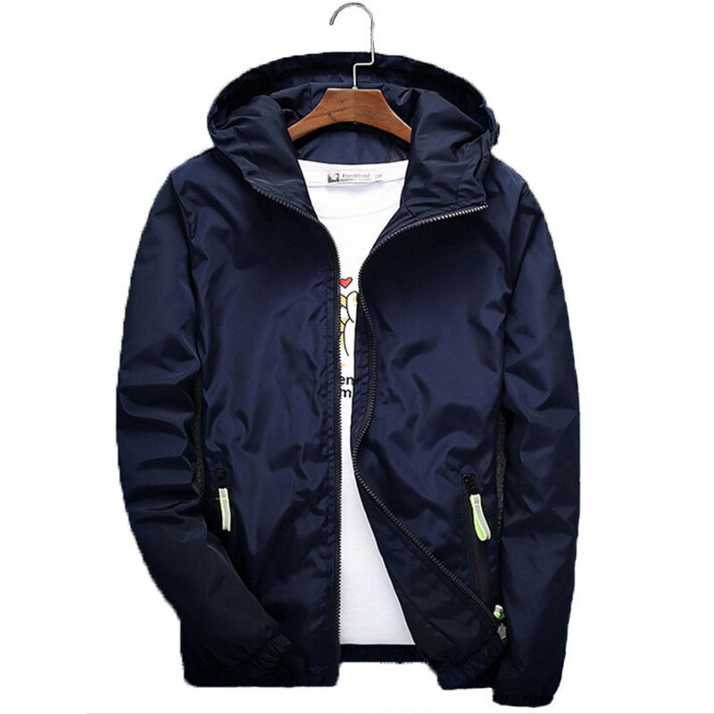 Men's Jackets Spring reflexive autumn solid casual zipper jacket male outwear plus size S-7XL thin with hood bomber, Black
Men's Jackets Spring reflexive autumn solid casual zipper jacket male outwear plus size S-7XL thin with hood bomber, Black