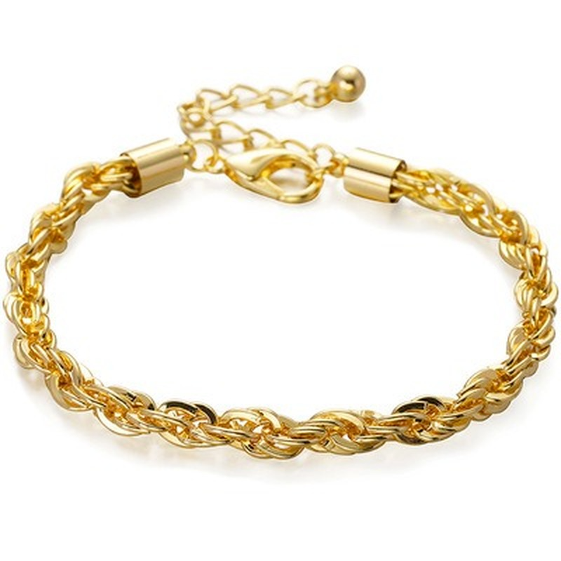 Personality Gold Plated Link Chain Twisted Bracelets Geometric Cross Chain Twisted Bracelet for Summer
Personality Gold Plated Link Chain Twisted Bracelets Geometric Cross Chain Twisted Bracelet for Summer