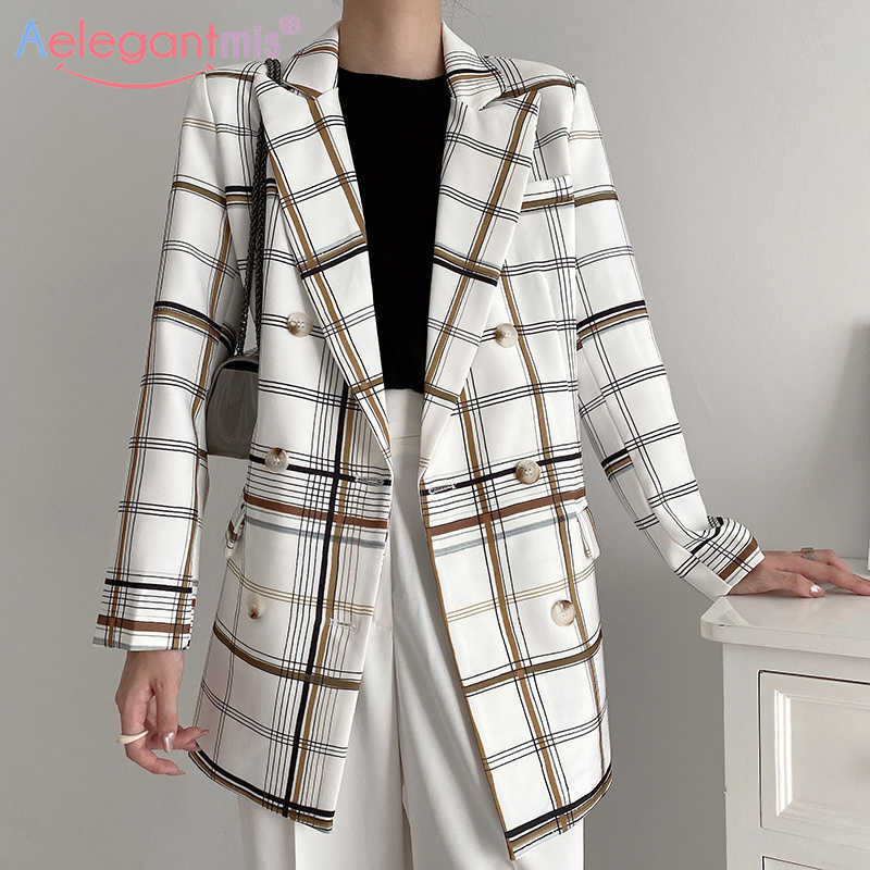 Aelegantmis Korean Plaid Office Lady Blazer Coat Women Loose Chic Notched Casual Work Jacket Female Elegant Outwear OL 210607, As shown
Aelegantmis Korean Plaid Office Lady Blazer Coat Women Loose Chic Notched Casual Work Jacket Female Elegant Outwear OL 210607, As shown