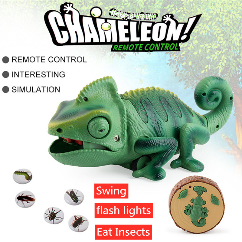 Intelligent Smart Robot 2.4G Remote Control RC Chameleon Telescopic Tongue Tail Swing High Simulation Eat Insects Flash Lights, 1pcs toy
Intelligent Smart Robot 2.4G Remote Control RC Chameleon Telescopic Tongue Tail Swing High Simulation Eat Insects Flash Lights, 1pcs toy