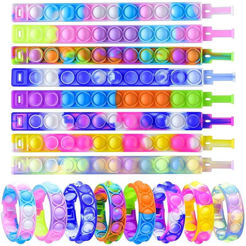 Silicone Pop Bracelets Straps Decompression Toys Fidget Bubble Push Wristband Simple Dimple Finger Toy for kids and adults
Silicone Pop Bracelets Straps Decompression Toys Fidget Bubble Push Wristband Simple Dimple Finger Toy for kids and adults