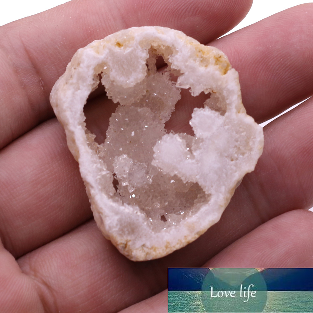 Druzy Agates Necklace for Women Men Crystal Quartz Slice Pendant Necklaces Charms Waxed Thread Natural Stone Pendant 30x40mm