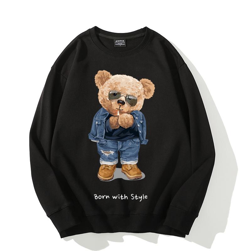 Women's Hoodies & Sweatshirts 100% Cotton Smoking Bear Hoodie Women 2021 Winter Long-sleeved Sweatshirt Loose Pullover Oversized Men's And T, Black
Women's Hoodies & Sweatshirts 100% Cotton Smoking Bear Hoodie Women 2021 Winter Long-sleeved Sweatshirt Loose Pullover Oversized Men's And T, Black