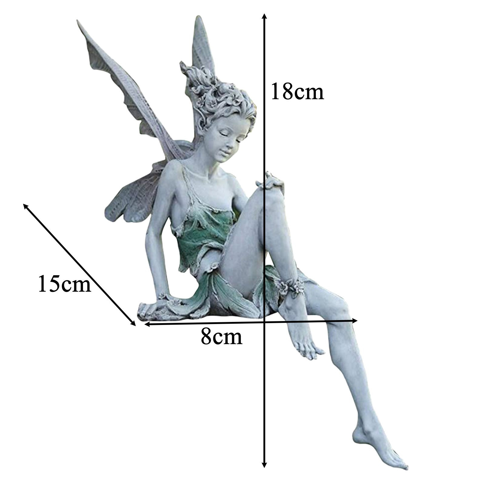 Fairycome fairies sitting garden-fairy statue garden statue ornament resin handcrafted landscaping angel landscaping yard decorations