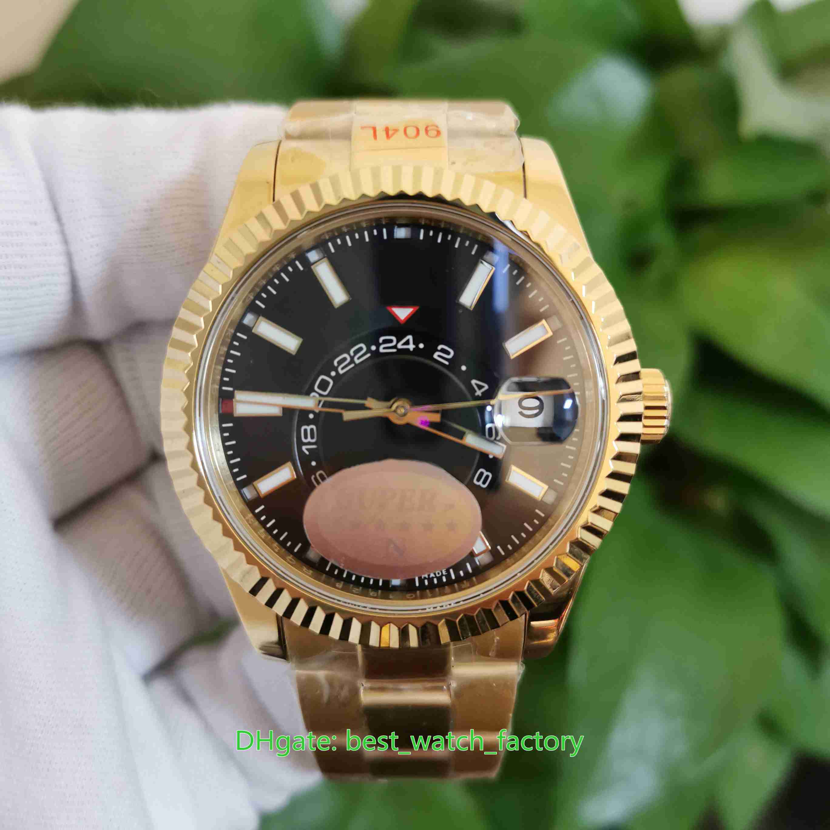 NOOBF Perfect Version Watches 42mm Sky-Dweller 326938 GMT Month Red Dot Workin 18k Yellow Gold CAL.9001 Movement Mechanical Automatic Mens Watch Men's Wristwatches, No box papers
NOOBF Perfect Version Watches 42mm Sky-Dweller 326938 GMT Month Red Dot Workin 18k Yellow Gold CAL.9001 Movement Mechanical Automatic Mens Watch Men's Wristwatches, No box papers