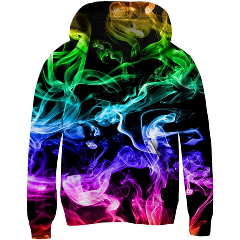 Smoke novelty novelty hoodie boys and girls 3D printing pullover hooded sweater with pocket 100-160, Black
Smoke novelty novelty hoodie boys and girls 3D printing pullover hooded sweater with pocket 100-160, Black