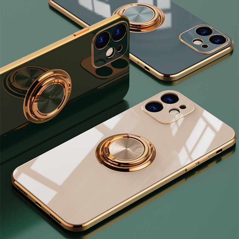 Luxury Plating Silicone Case For iPhone 12 11 Pro Xs Max Mini SE X XR 7 8 Plus Plain Metal Ring Holder Stand Soft Phone Cover
Luxury Plating Silicone Case For iPhone 12 11 Pro Xs Max Mini SE X XR 7 8 Plus Plain Metal Ring Holder Stand Soft Phone Cover