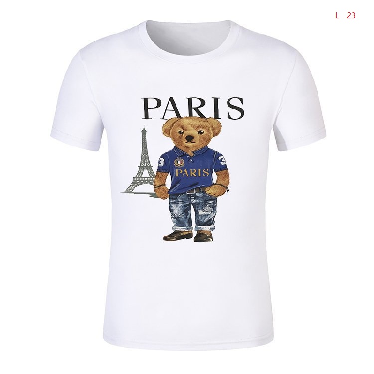 US size short-sleeved T-shirt men' Polo shirt Martini round neck print bear casual clothing XS-2XL, #201
US size short-sleeved T-shirt men' Polo shirt Martini round neck print bear casual clothing XS-2XL, #201
