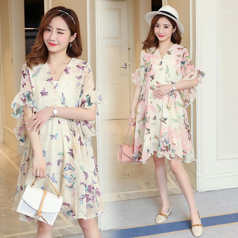 6016# Maternity Dress Summer Chiffon Floral V Neck Short Sleeves Loose Stylish Pregnant Women Mom Dresses1, Light purple
6016# Maternity Dress Summer Chiffon Floral V Neck Short Sleeves Loose Stylish Pregnant Women Mom Dresses1, Light purple